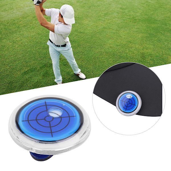 Plast Compact Golf Ball Marker Level Hat Clip Cap Clamp Tillbehör Presentmaterial Blå