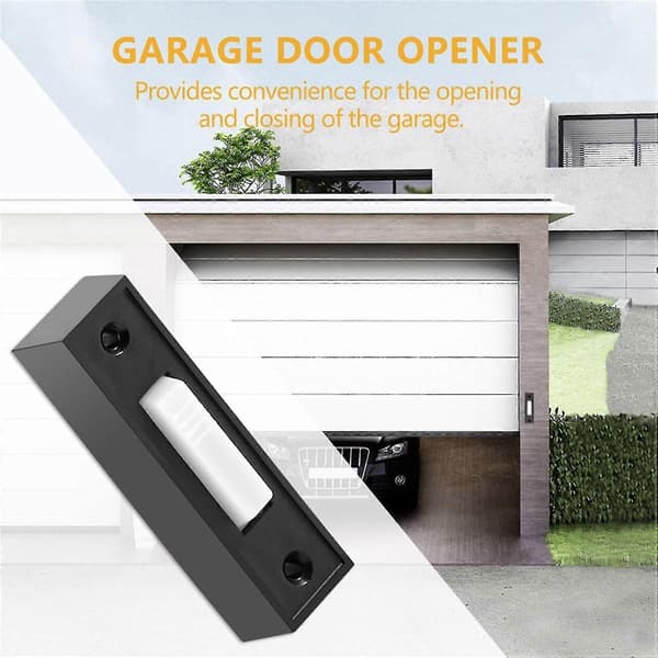 st 41a4166 universal garageportafbryder, sort finish hvid knapåbner Black