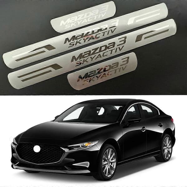 Terskelplater til Mazda 3 Biltilbehør Rustfritt stål 2013-2025 Beskyttelse 4 stk.
