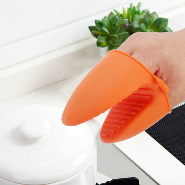 1 ST. Värmebeständig Anti-Slip Matlagningshandske Mikrovågsugn Köksbakverktyg Orange