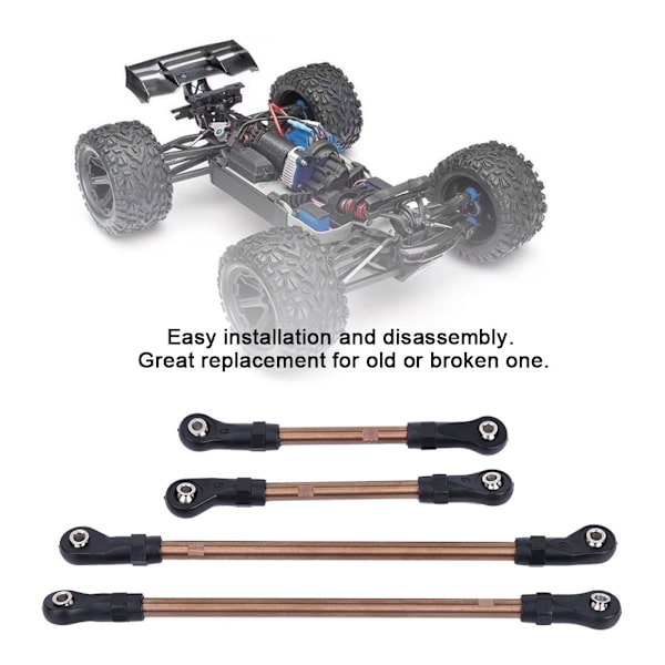 10 st Länkstång i rostfritt stål 324 mm hjulbas för TRAXXAS TRX4 RC Crawler Car