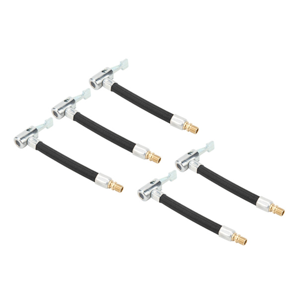 5 stk 10 cm Dekk-inflator-slange Rask inflasjon Lekkasjefri luftpumpe-slange-adapter for bil motorsykkel sykkel