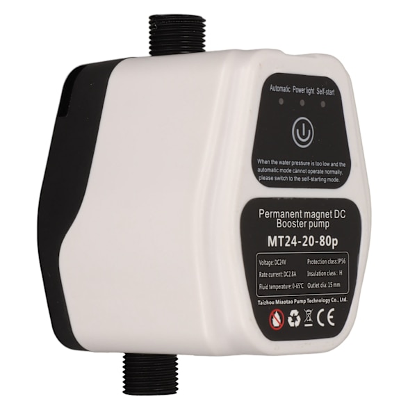 Boosterpumpe Automatisk vanntrykkdusj Boosting Resirkulerende Veggmontert DC-pumpe 100‑240V US-kontakt