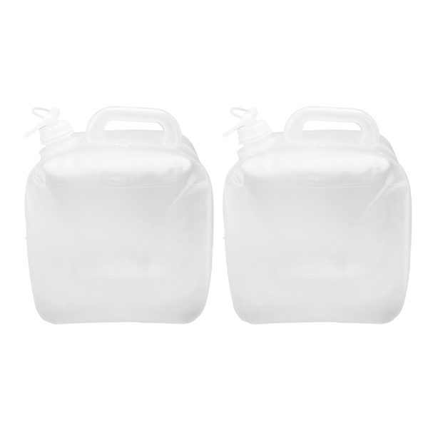 2 st Hopfällbar vattenbehållare med tapp Inget sömläckage Vikbar plastförvaringskanna 10L