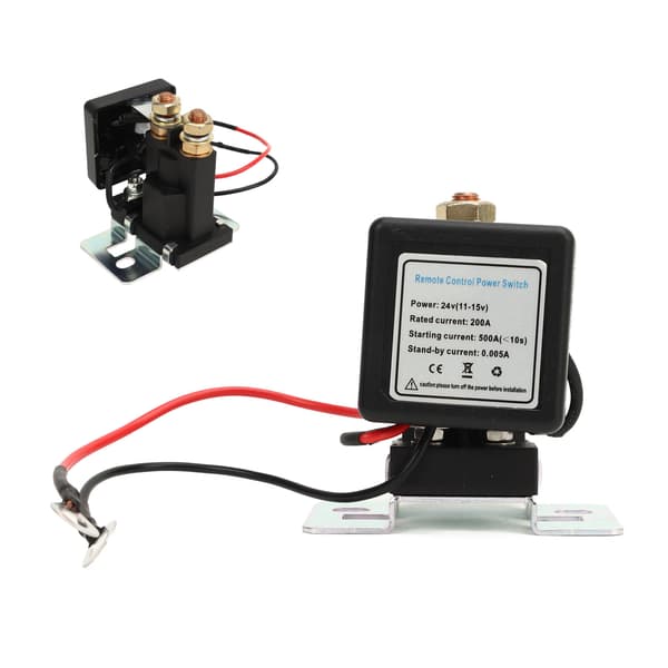 Car Battery Disconnect Switch High Current Master Battery Power Kill Disconnect Switch with 2 Remote Controls 24V
