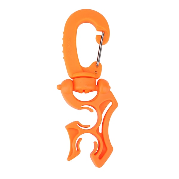 1. Dykning Udendørs Dobbelt BCD Lavtryksslange Klemmeholder med Snap-Krog Spænde (Orange)