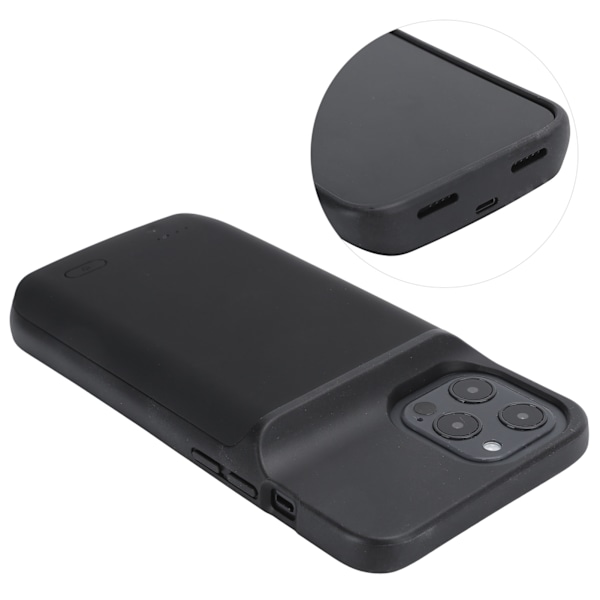 Bärbar Power Bank Laddningsback Clip 4800mAh Telefonfodral Batteriskal för IOS 12 Pro Max