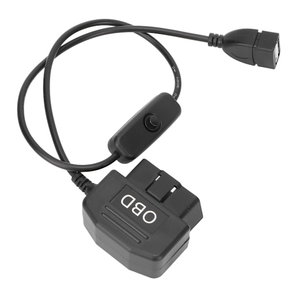 16-bens OBD2-stikkontakt USB-strømkabel OBD-adapterkabel 18,9 tommer oplader med universal stik