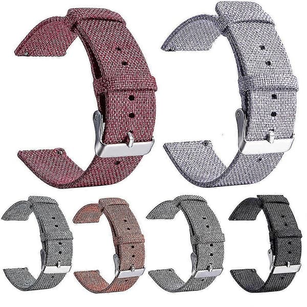 23 cm justerbar blød lærredsrem til smartur som erstatning for Fitbit Blaze Green