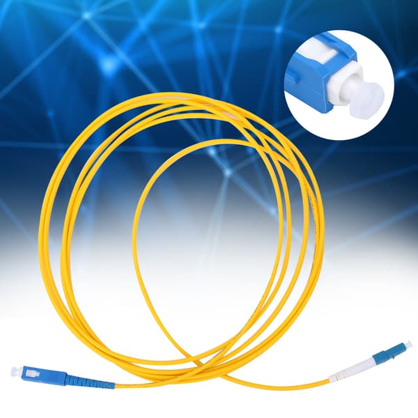 2 stk. 3 meter LC/UPC til SC/UPC optisk fiber patch kabel ledning gul
