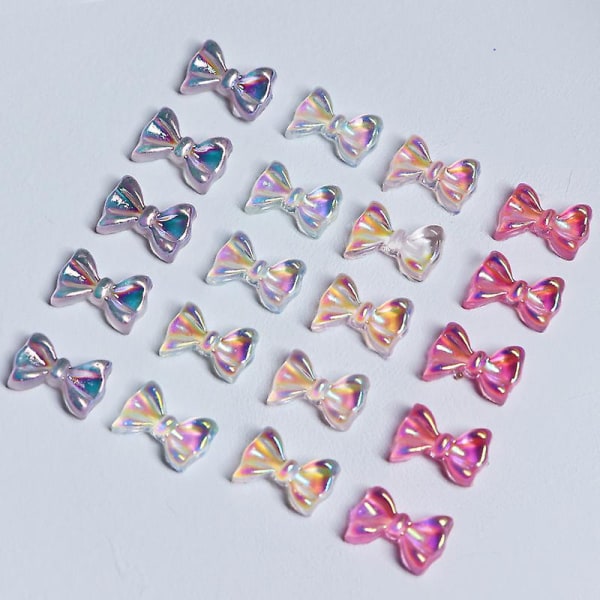 Aurora Ice Bow Resin Nail Art-dekorasjon TYPE 3