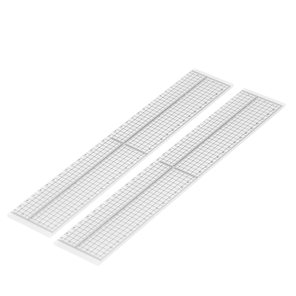 2 stk. lineal klar skala tyk DIY quiltning syning grafisk design takket kant lineal