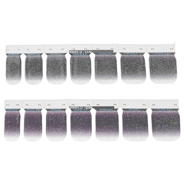 Nail Art Stickers Heltäckande Glittermönster Gradient Färg Gör-det-själv snygga nagellindningar Självhäftande46