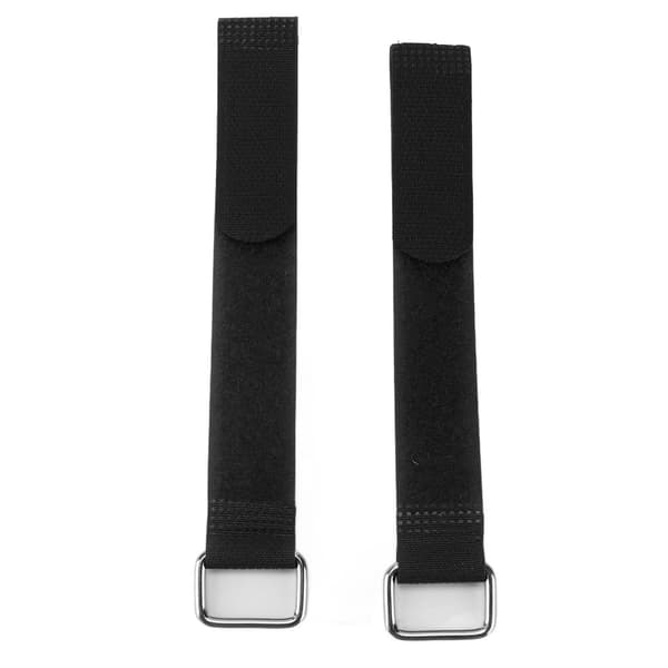 Justerbare elastiske sykkelstropper - 2-pakning, 20x200mm, nylon, svart