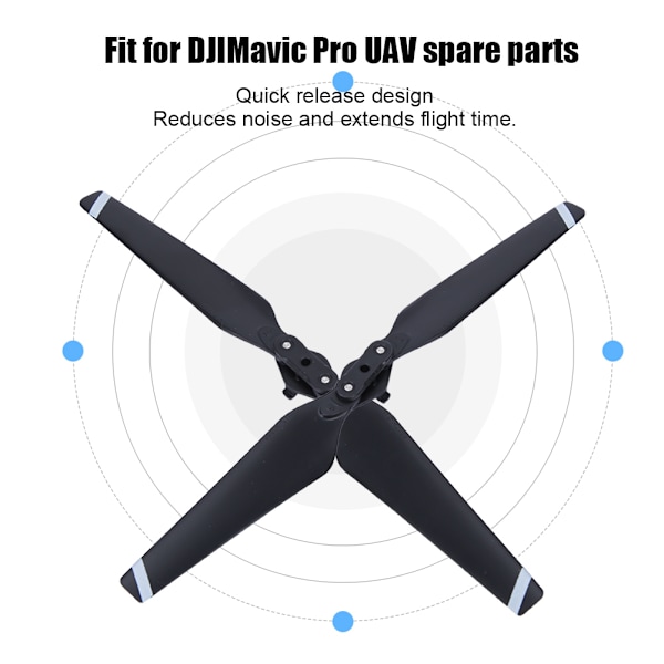 Hurtigudløsningspropeller vingdele passer til DJI Mavic Pro Drone reservedele (hvid kant)