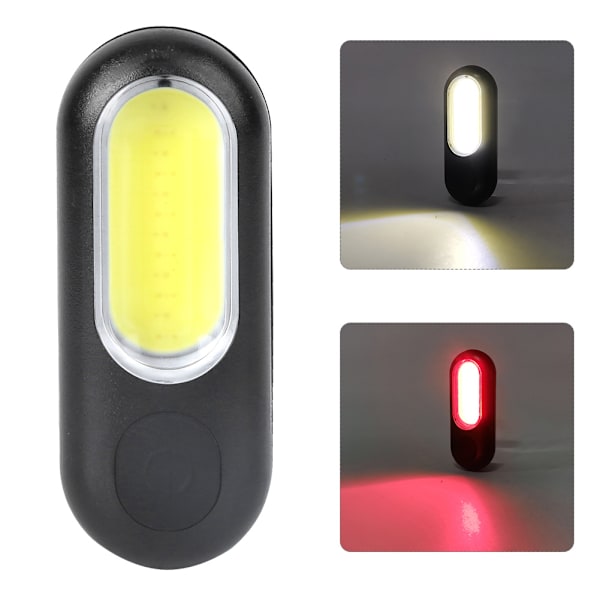 Cykellampe LED Cykellys Genopladeligt baglygte advarselslys baglommelygte Rød og hvidt lys
