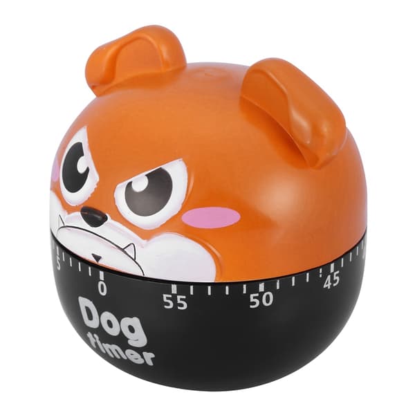 Mechanical Kitchen Timer Cute Dog Manual Counters for Household Cooking Reminder Tool (Brown)