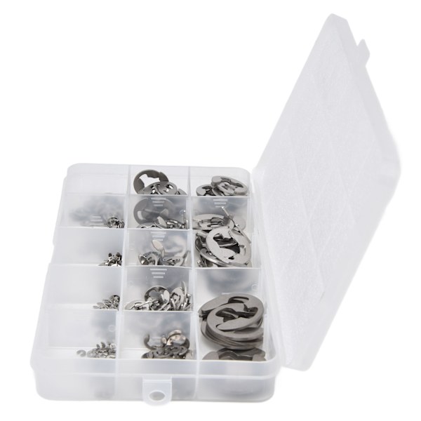 400 Styck E Clip Circlip Retaining Ring 604 Rostfritt stål Sortiment Set Kit för lager