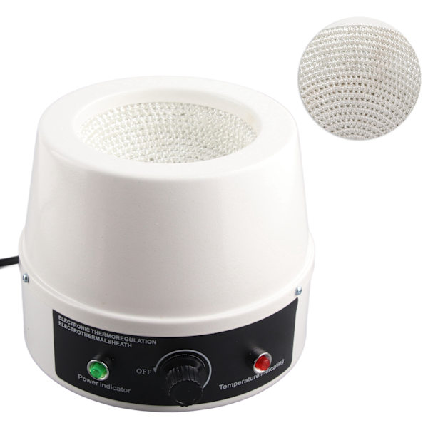Elektrisk värmemantel Laboratorium Termostatisk Elektrisk värmemantel Temperaturkontroll500mL 250W UK-kontakt 220V