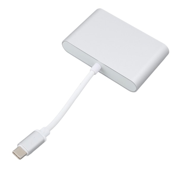 USB-C-telakointiasema USB-C - HD-multimedialiitäntä VGA 3,5 mm äänensiirtotelakointiasema Hopea