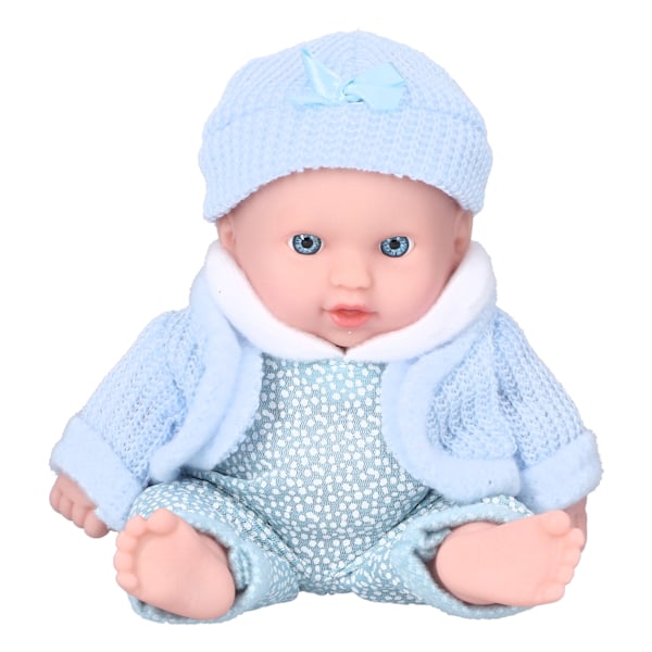 8 tums ljus hudton babysimuleringsdocka Lekhusmode Reborn Baby Doll Leksaker (Q8G-001)