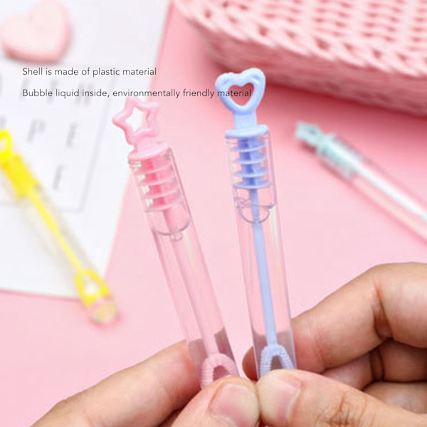 48 ST Bubble Wand Plast Bubbellim Miljöskydd Bubbelblåsrör för 4 till 6 år gamla barn