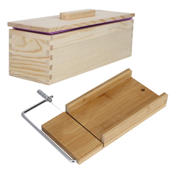 DIY Handmade Soap Candle Bread Making Mold Cutter Set Kitchen Accessories (Cutting Board Box with Lid)