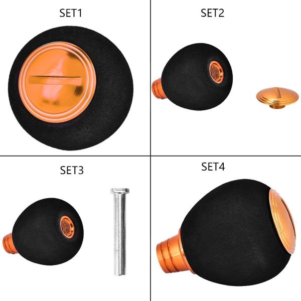 Modificering af håndtag til fiskespole Power Knop Reel Age Casting Spinning Reels (Guld)