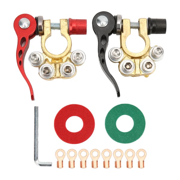 Battery Terminal Connector 4-Way Quick Release Positive Negative Switch Top Post Clamp
