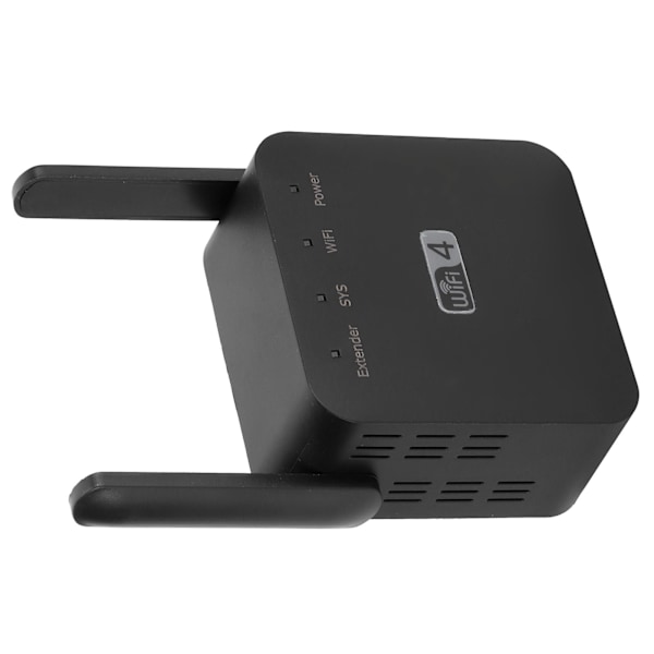 WIFI-toistinten Mini Kaksoisantennit Signaalinvahvistin Kantamanlaajennin 300Mbps Musta 100‑240VEU-liitäntä