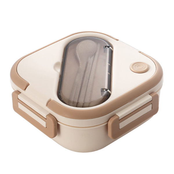 Bento Box Plastfack Isolerade Läcksäker Lunchbox för skolarbete Mikrovågssäker Khaki