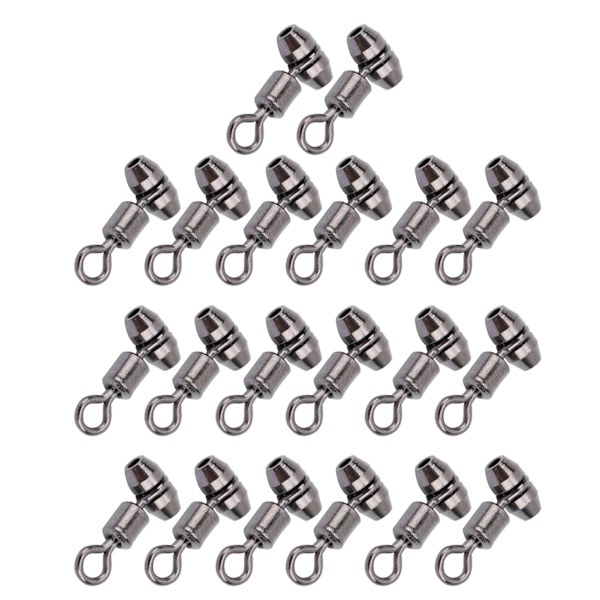 20 st kopparförbättrad version amerikansk svängbar krok Gear Connector Fiskeutrustning Oval Medium