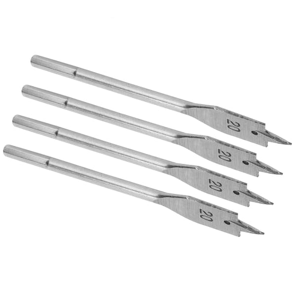 4pcs Flat Wood Drill Bits, Replacement High Carbon Steel, Woodworking Drill Tool Set 20mm