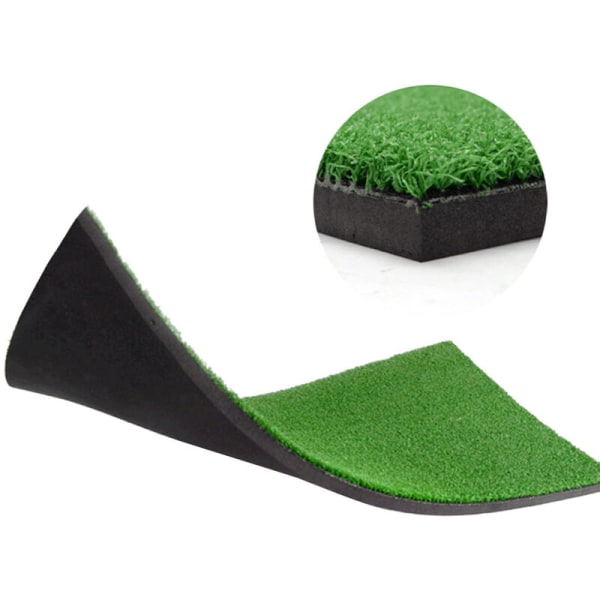 Bostäder inomhusträningssimulering gräsmatta golfmatta träffar träningsmattor gummi T-hållare, modell: grön
