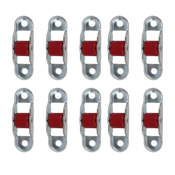 10 Pcs Sliding Door Window Pulley Mute Roller Plastic Single Wheel Hardware with Base 12mm