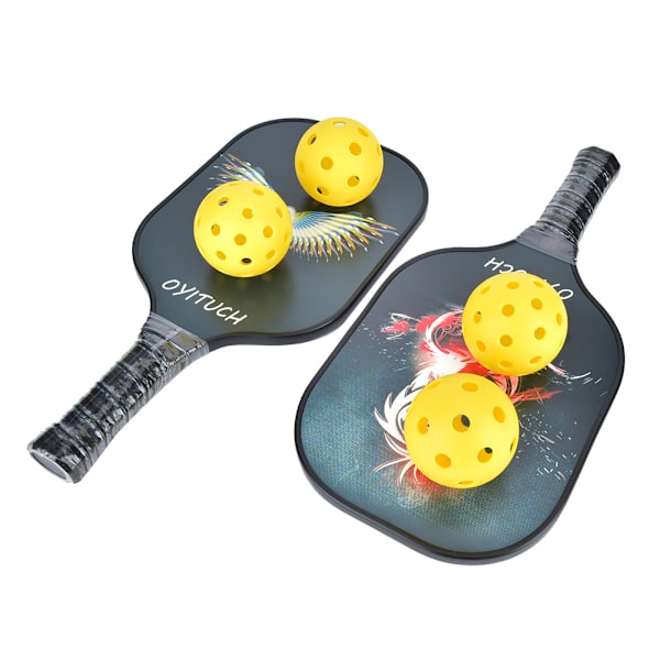 Pickleball Paddles Set Kolfiberracketar med bollar och förvaringsväska Sportutrustning