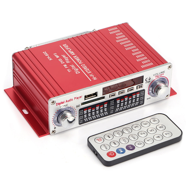 DC12V Moottoripyörän ja Auton Mini Hi-Fi Äänenvahvistin USB-Radio Kaukosäätimellä