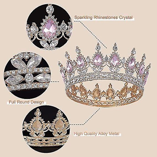 Kristallprinsesskrona - Glittrande tiara för flickor, perfekt för födelsedagar, baler, maskeradfester