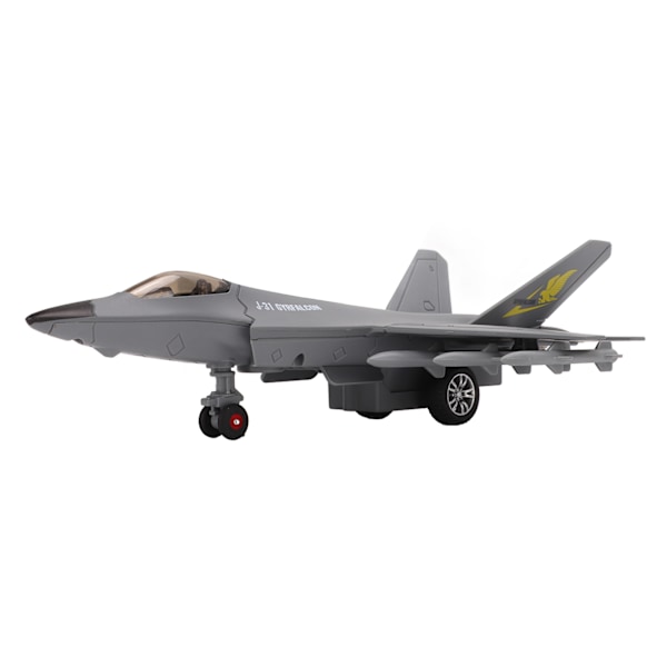 J 31 kinesisk jagerfly model høj simulering Træk tilbage funktion jagerfly model legetøj med let musik til børn gaver legetøj grå