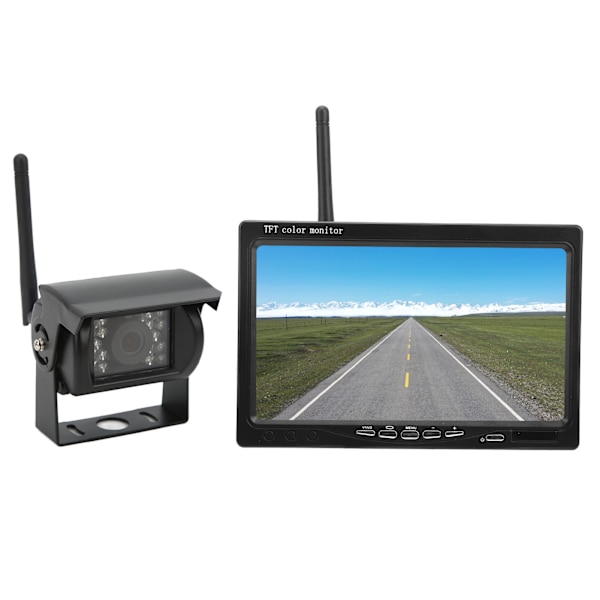 Fordonsbackupkamerasystem 7-tums bildskärm IR Night Vision IP68 Vattentät för busslastbilssläp RV