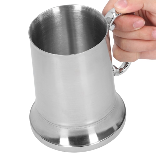 Krus i rustfritt stål Sølv med håndtak for barutstyr Cocktailglassbeger 560 ml
