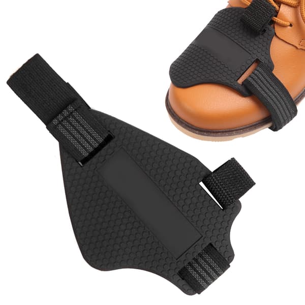 Motorcycle Shoe Protector Nylon Adjustable Anti-Slip Comfortable Gear Shift Boot Cover for Riding Black
