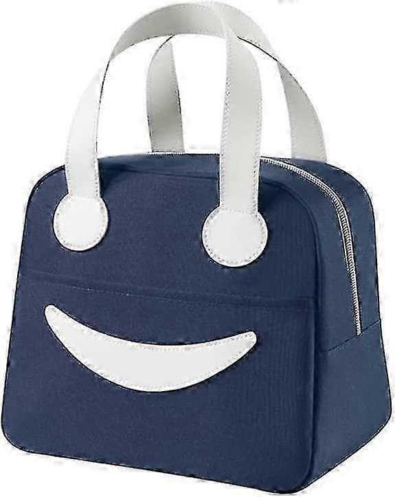 Bärbar lunchväska isolerad väska utomhus picknickväska ispåse utomhus 1 st (liten, blå) Blue