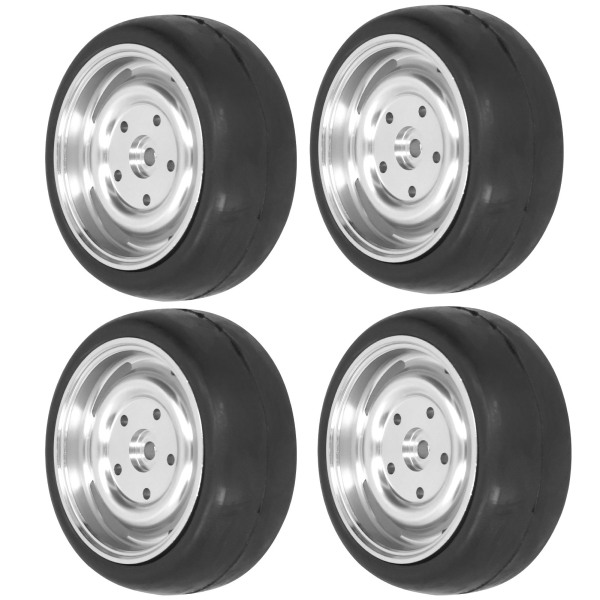 63mm Diameter 4-håls RC Anti-Skid Däck Gummiband Passar för WPL D12 1/10 Bilmodell