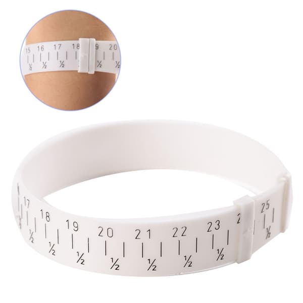 Plastic Bracelet Bangle Gauge Sizer Jewelry Measure Wrist Size Tool 15-25cm