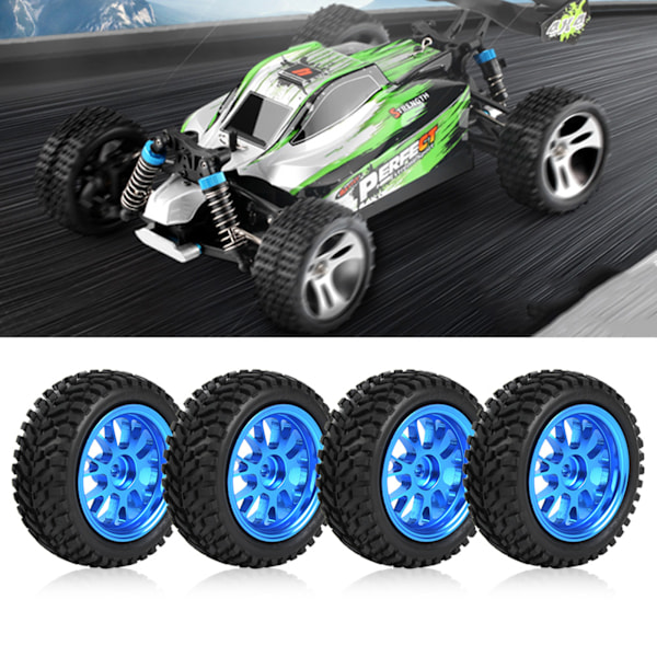 RC Crawler däck Blå metall y-formade fälgar Hjul för WL A959 A979 A969 1/18 modellbil