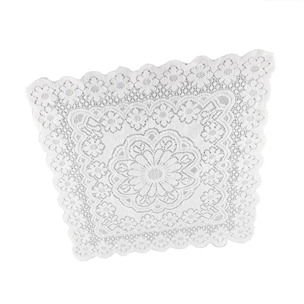 Spids Bordsdæk Hult Mønster Blødt Behageligt Enkelt Spids Dekorativ Baggrundsdæk til Hjemmet Cafe Hvid Spids 60x60cm
