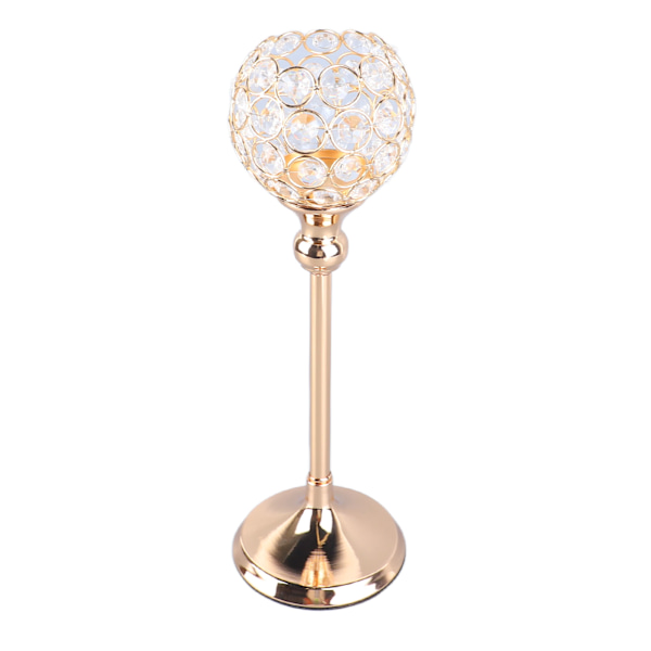 Guld Kristall Ljusstake Ihålig Minimalistisk Utsökt Kristall Ljusstake Hållare för bröllopsfest heminredning