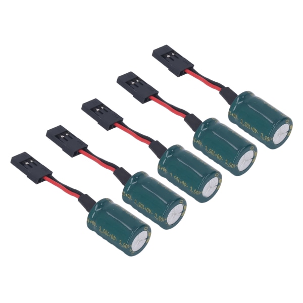 5 st RC-drön Spänningsskydd 3300uF 16V Stor Kondensator Mottagarspänningsskydd med Kontakt för FUTABA