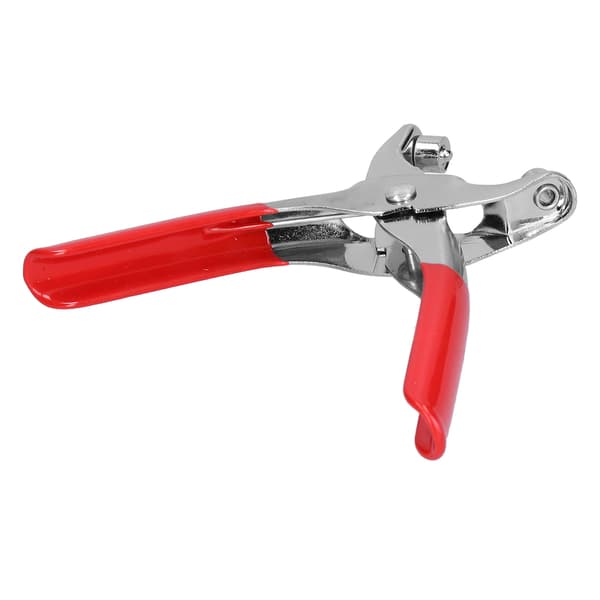 Eyelet Plier Setter Chrome-plated Plastic Dipped Handle 6in Red with 100 Rivets